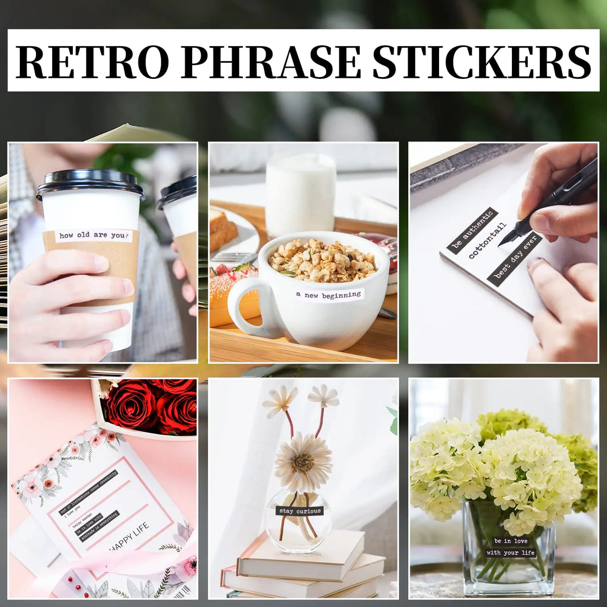 Motivational Quotes Sticker Pack – 406pcs for Journaling, Scrapbooking & DIY Crafts