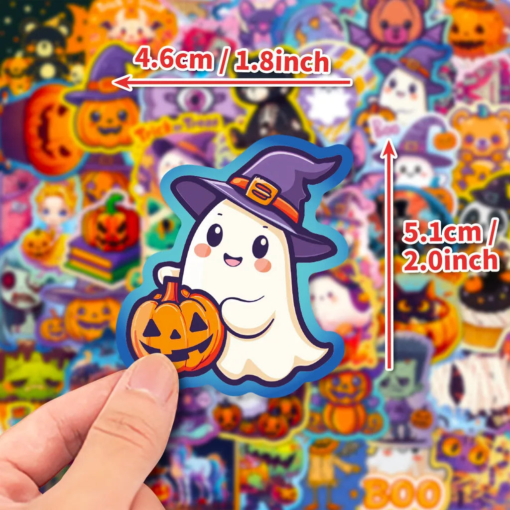 Halloween Graffiti Sticker Pack (50pcs) — Pumpkins, Bats & Castles