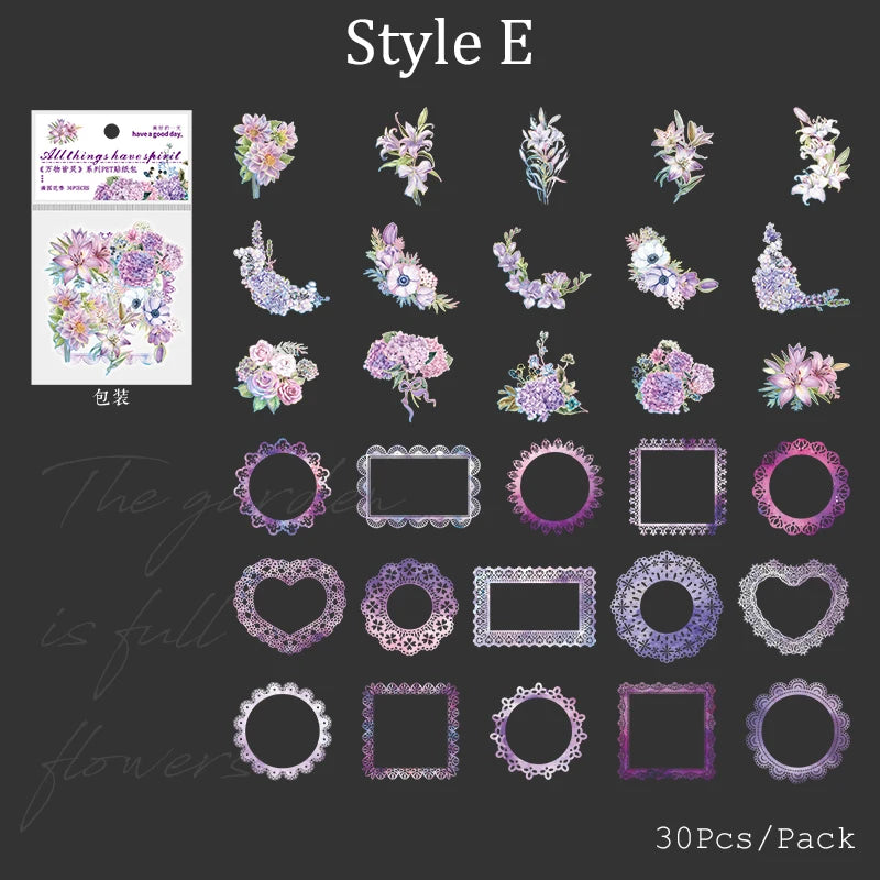 Nature Spirit Series Sticker Pack — Self-Adhesive Decals for Scrapbooking, Collage & Journaling (1, 3 or 6 Pack)