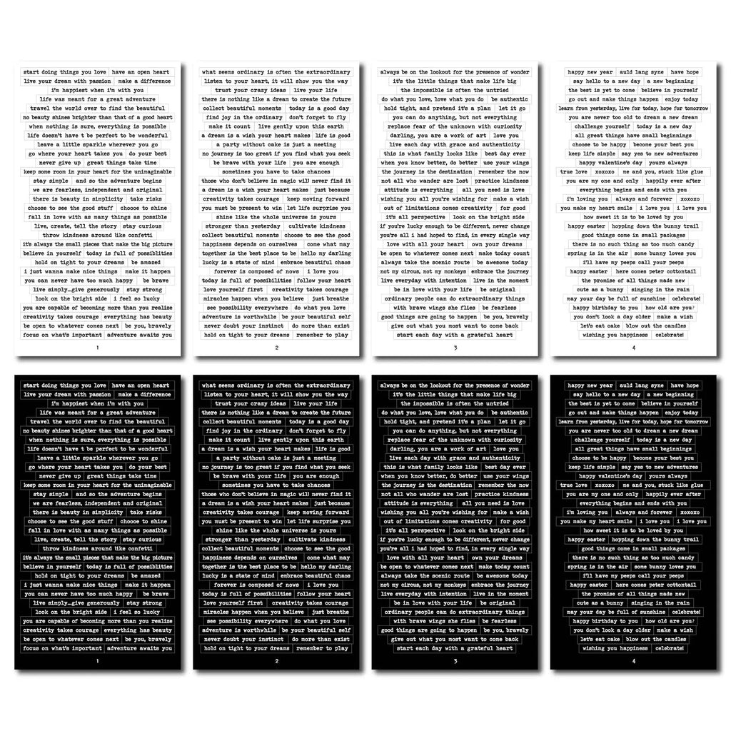 Motivational Quotes Sticker Pack – 406pcs for Journaling, Scrapbooking & DIY Crafts