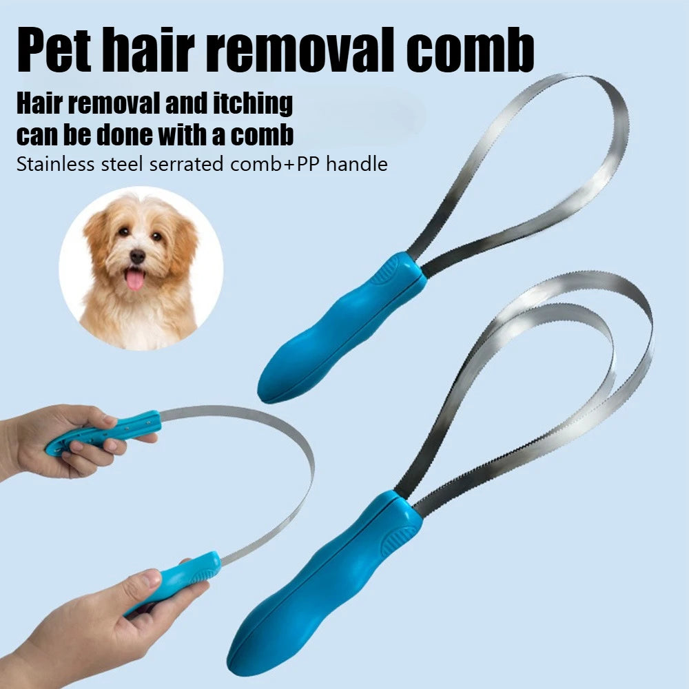 Pet Hair Removal Shedding Blade Brush – Grooming Scraper for Dogs, Cats & Horses