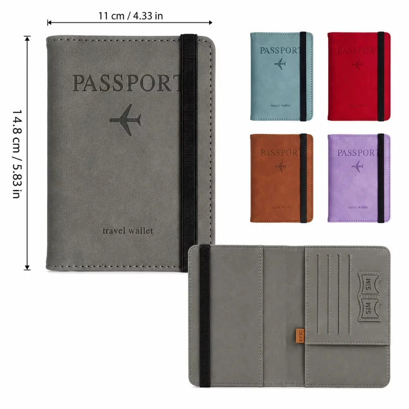 Travel Passport Holder & Wallet Cover — Lightweight PVC Case for Women & Men