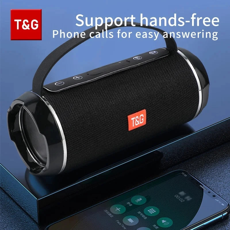 Portable Bluetooth Speaker with FM Radio – Wireless Waterproof Subwoofer Sound Box