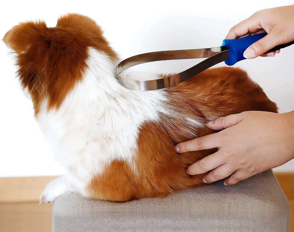 Pet Hair Removal Shedding Blade Brush – Grooming Scraper for Dogs, Cats & Horses