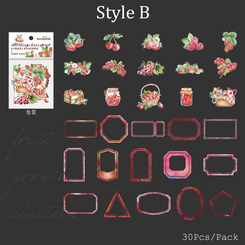Nature Spirit Series Sticker Pack — Self-Adhesive Decals for Scrapbooking, Collage & Journaling (1, 3 or 6 Pack)