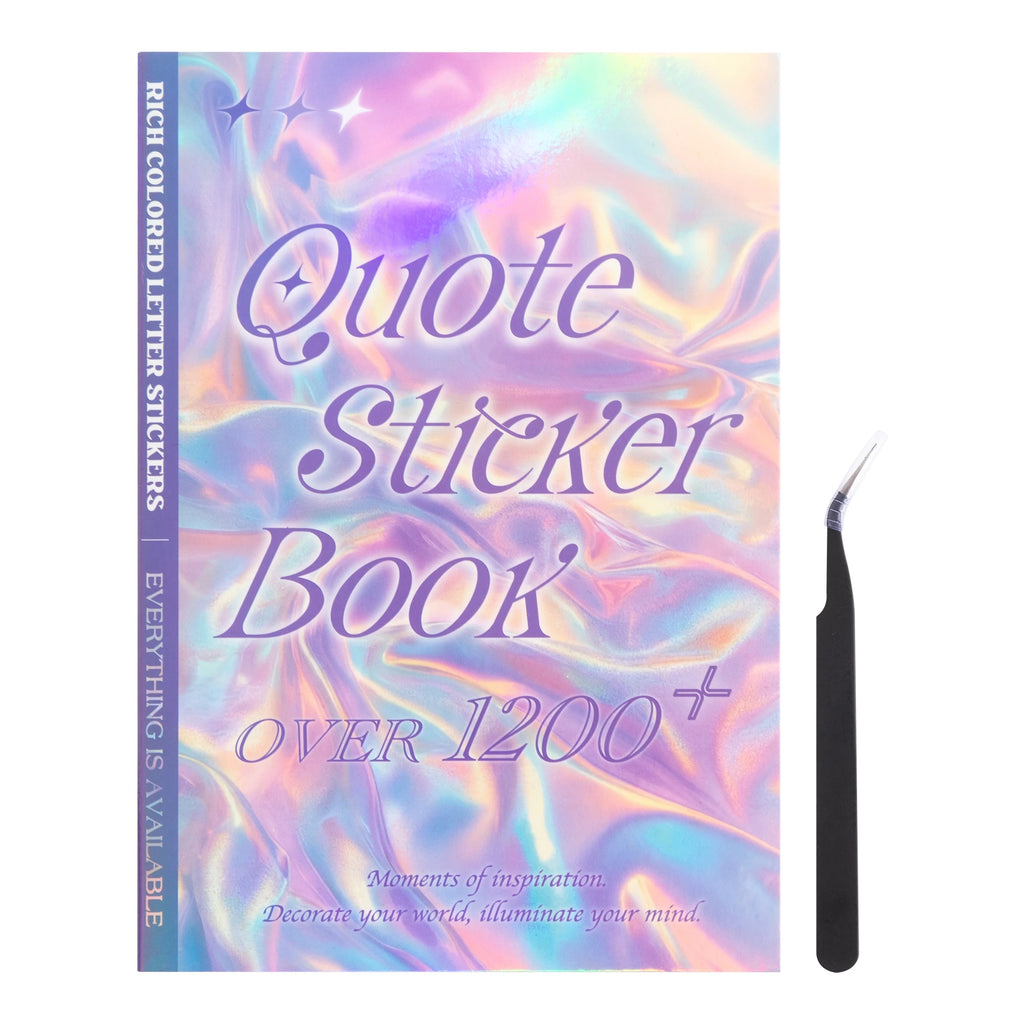 Motivational Quotes Sticker Book (1200pcs+) — Colorful Journaling Stickers & Creative Gift