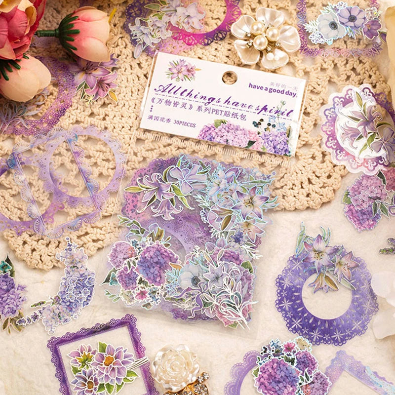 Nature Spirit Series Sticker Pack — Self-Adhesive Decals for Scrapbooking, Collage & Journaling (1, 3 or 6 Pack)