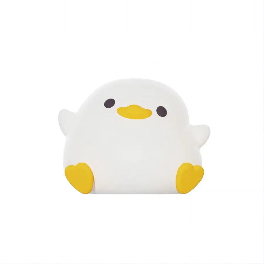Cute Duck LED Night Light for Kids – Touch Dimming, USB Rechargeable Silicone Cartoon Lamp