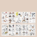 Halloween Ghost Temporary Tattoo Pack (10pcs) — Waterproof Cartoon Decals for Kids