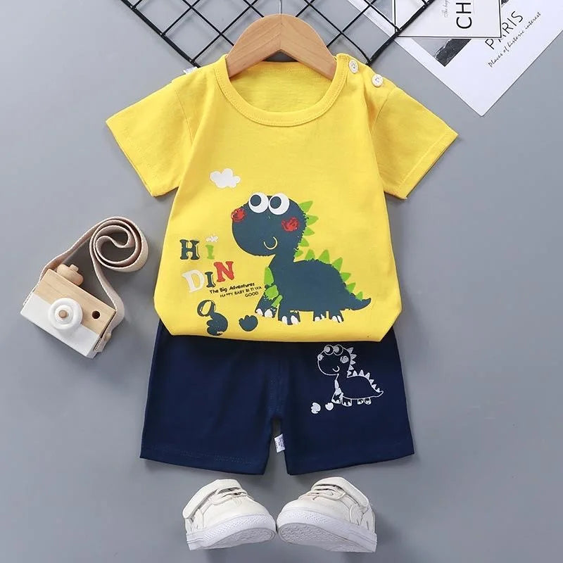 Kids 2-Piece Cotton Set – Soft T-Shirt & Shorts for Boys & Girls (Toddler)