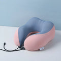 Portable Knit U-Shaped Neck Pillow – Stowable Travel Headrest for Flights, Office & On-the-Go