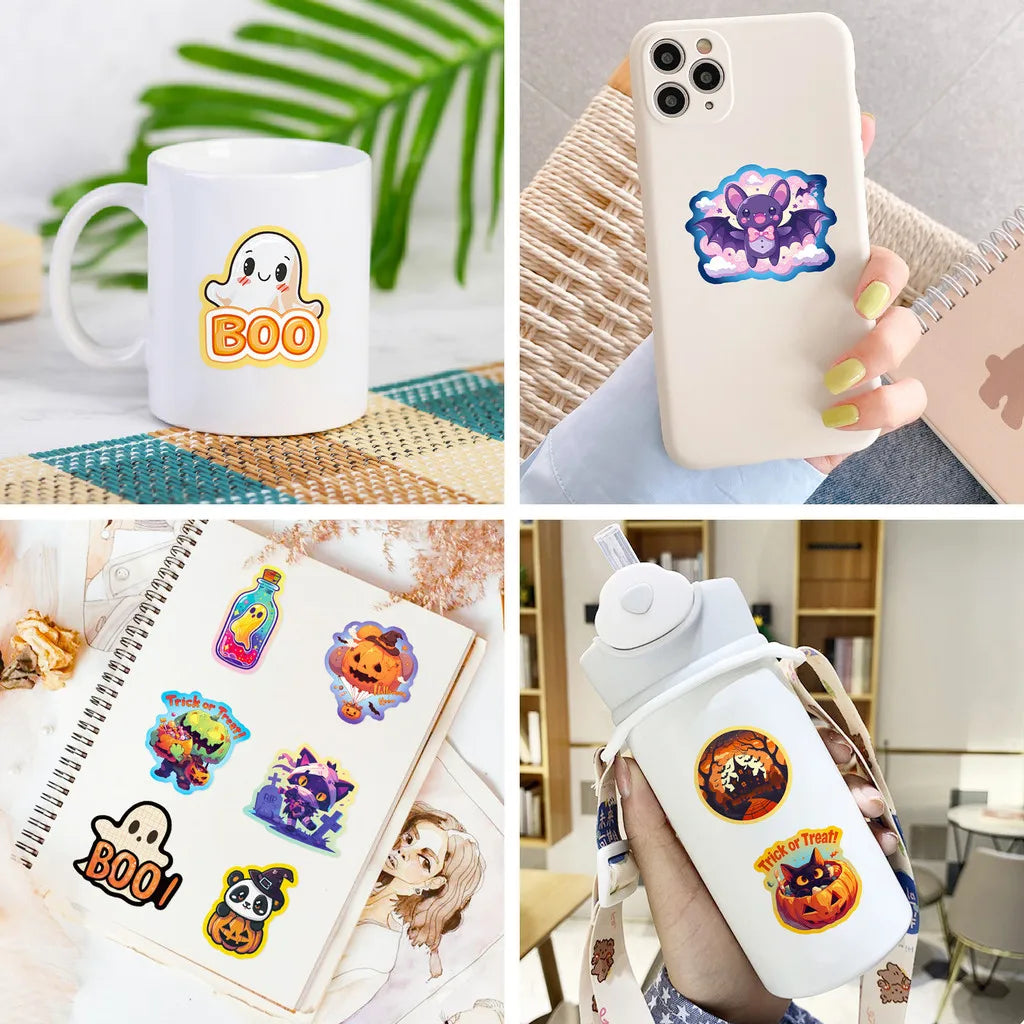 Halloween Graffiti Sticker Pack (50pcs) — Pumpkins, Bats & Castles