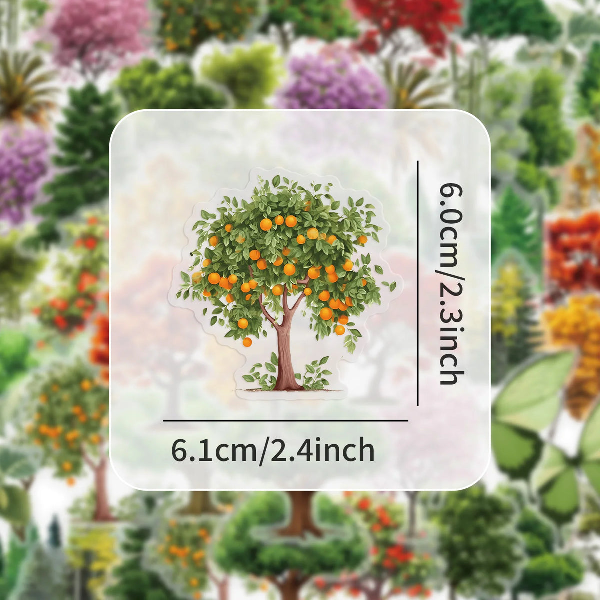 Forest Secret Sticker Pack (50pcs) — Natural Forest Plant & Landscape PET Decals for Journals, Laptops & More