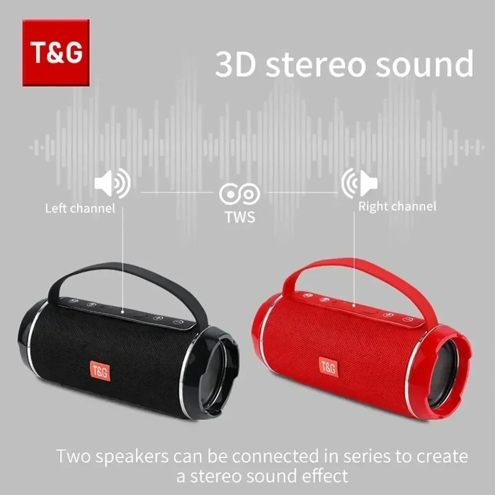 Portable Bluetooth Speaker with FM Radio – Wireless Waterproof Subwoofer Sound Box