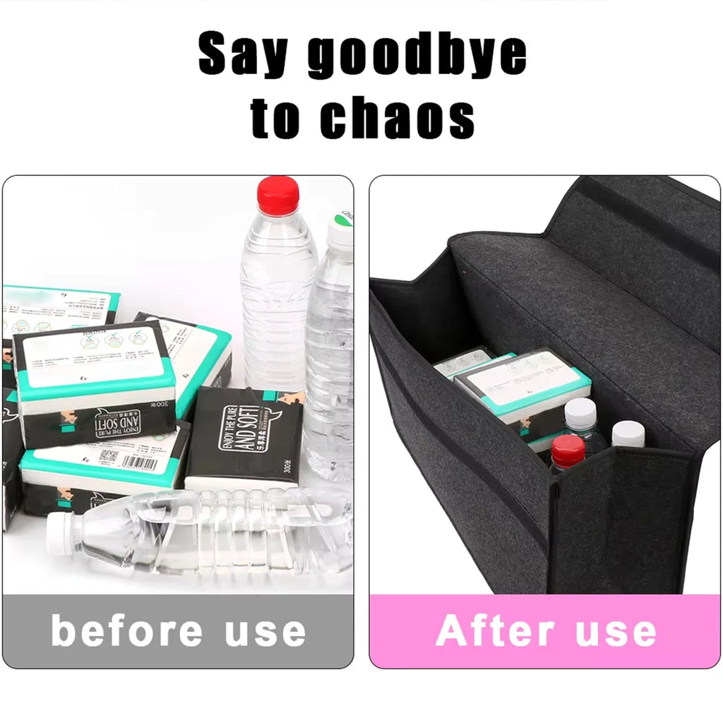 Foldable Felt Car Trunk Storage Bag – Portable Multifunctional Organizer for Travel & Daily Use