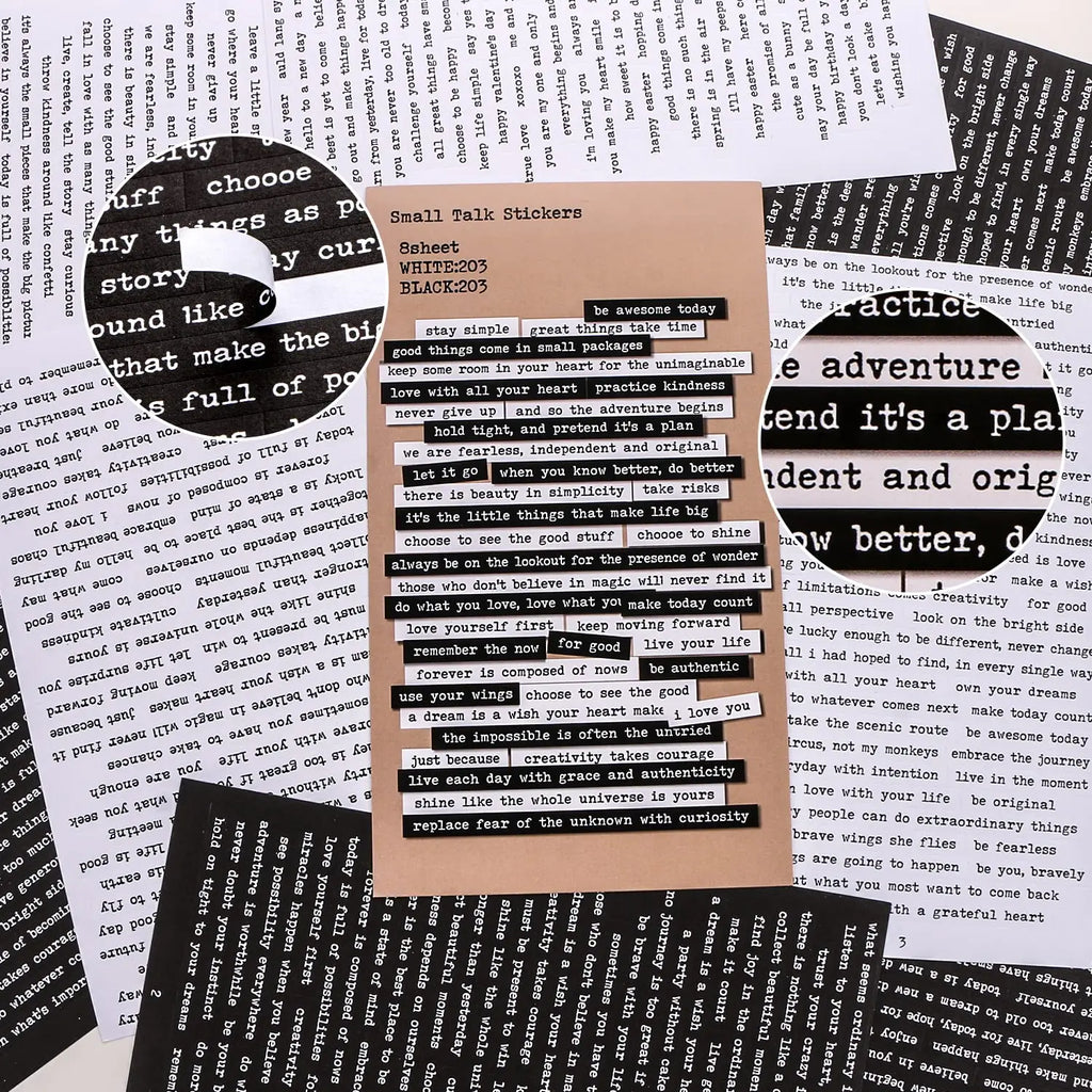 Motivational Quotes Sticker Pack – 406pcs for Journaling, Scrapbooking & DIY Crafts