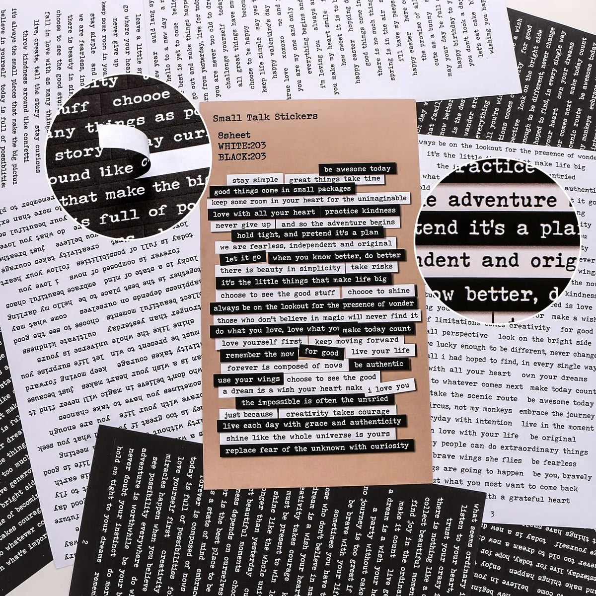 Motivational Quotes Sticker Pack – 406pcs for Journaling, Scrapbooking & DIY Crafts