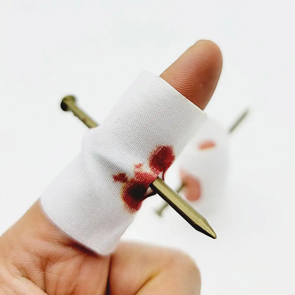 Fake Nail Through Finger Prank Toy — Realistic Halloween Magic Trick & Joke Prop