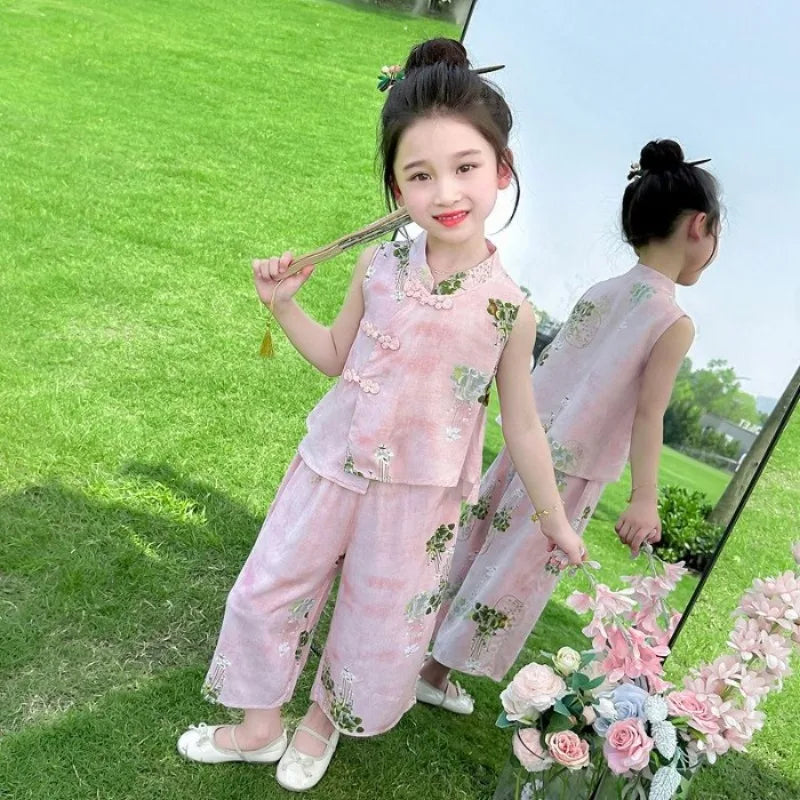 Girls' Summer 2-Piece Outfit Set – Cute Children's Clothing for Girls