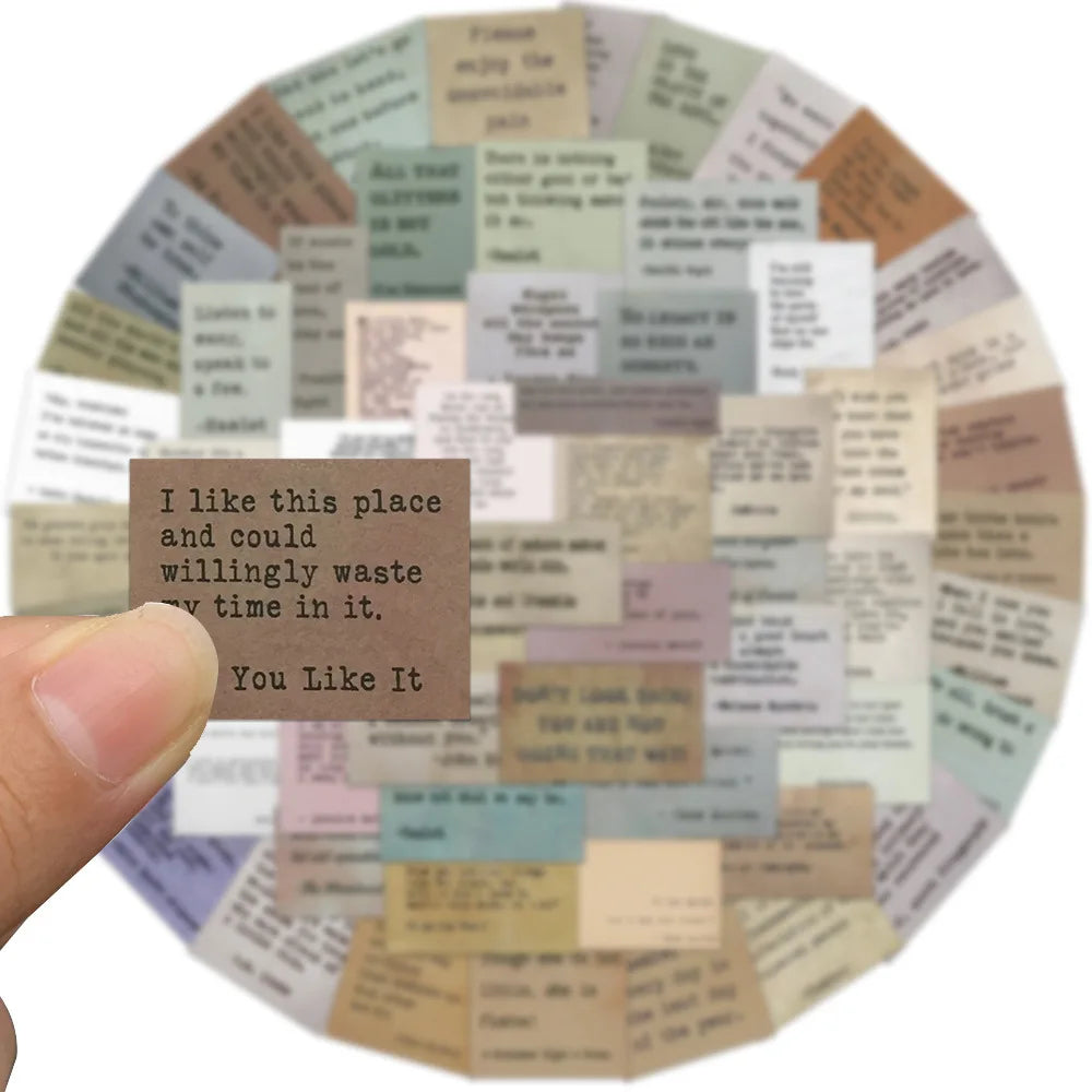 Vintage Motivational Phrases Sticker Pack — Inspirational Famous Quote Decals for Laptops, Cars, Scrapbooks & More (10/30/60pcs)