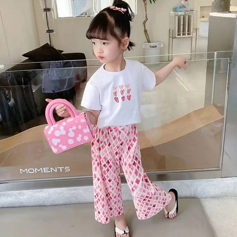 Girls' Summer 2-Piece Outfit Set – Cute Children's Clothing for Girls