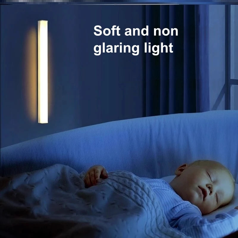 Wireless Motion Sensor LED Cabinet Light – USB Rechargeable, Magnetic Mount for Closet, Kitchen & Hallway