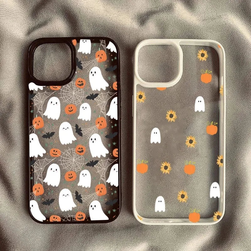 Halloween Pumpkin & Ghost Phone Case — Cute Protective Cover for iPhone 7–16