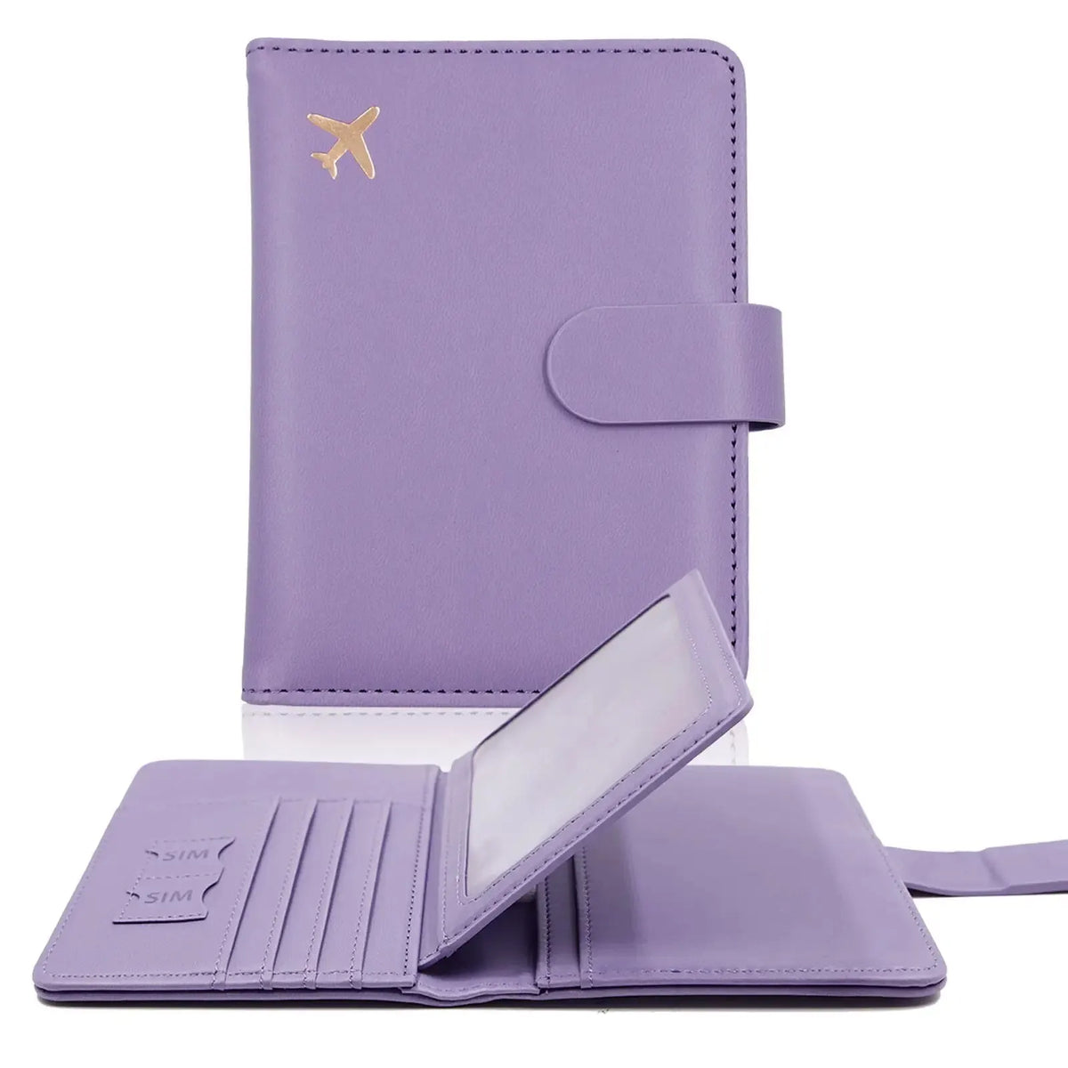 PU Leather Passport Holder with Card Slots — Travel Wallet Cover for Men & Women