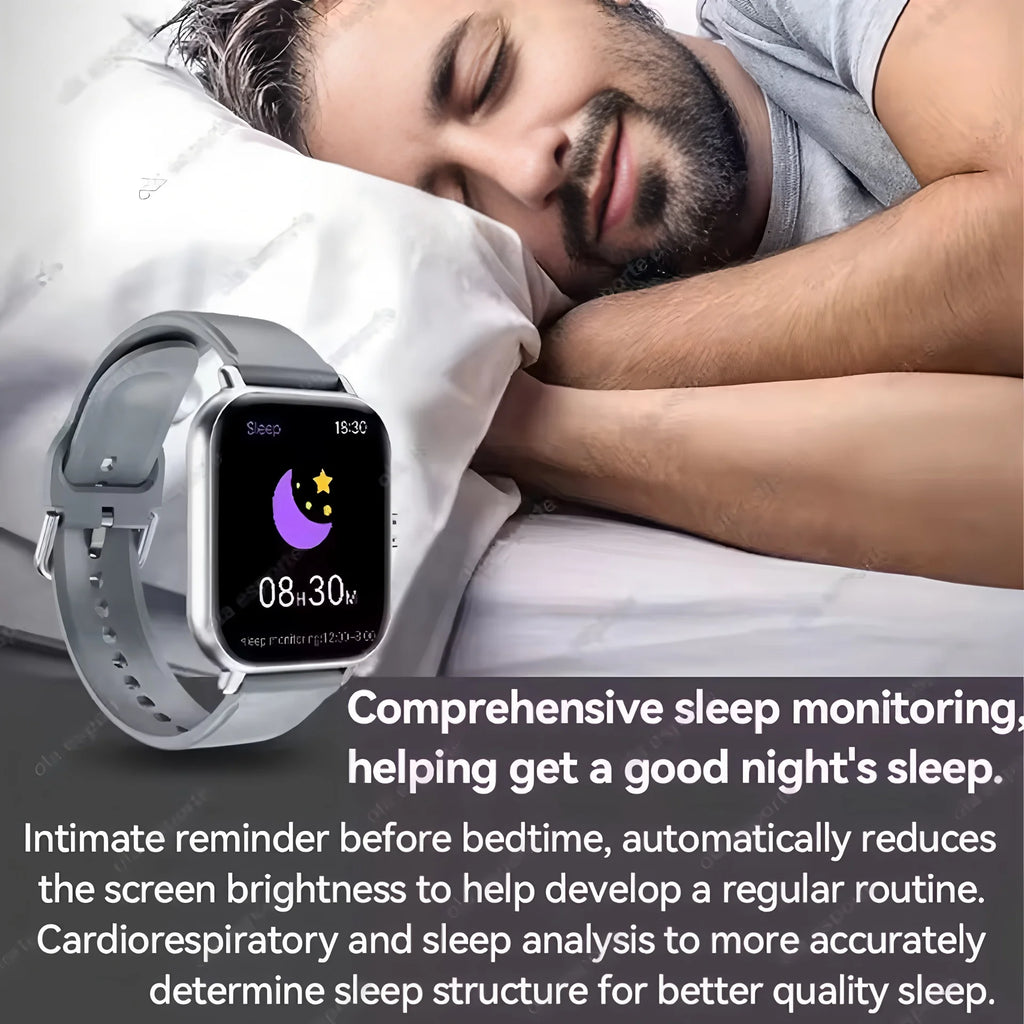 Smart Watch with Bluetooth Calling – 2.02" AMOLED, Heart Rate, Blood Oxygen, GPS, NFC, Fitness Tracker for Men & Women