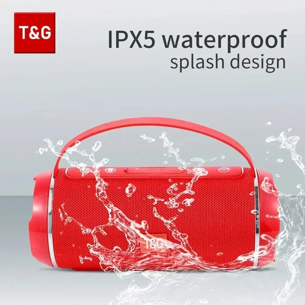 Portable Bluetooth Speaker with FM Radio – Wireless Waterproof Subwoofer Sound Box