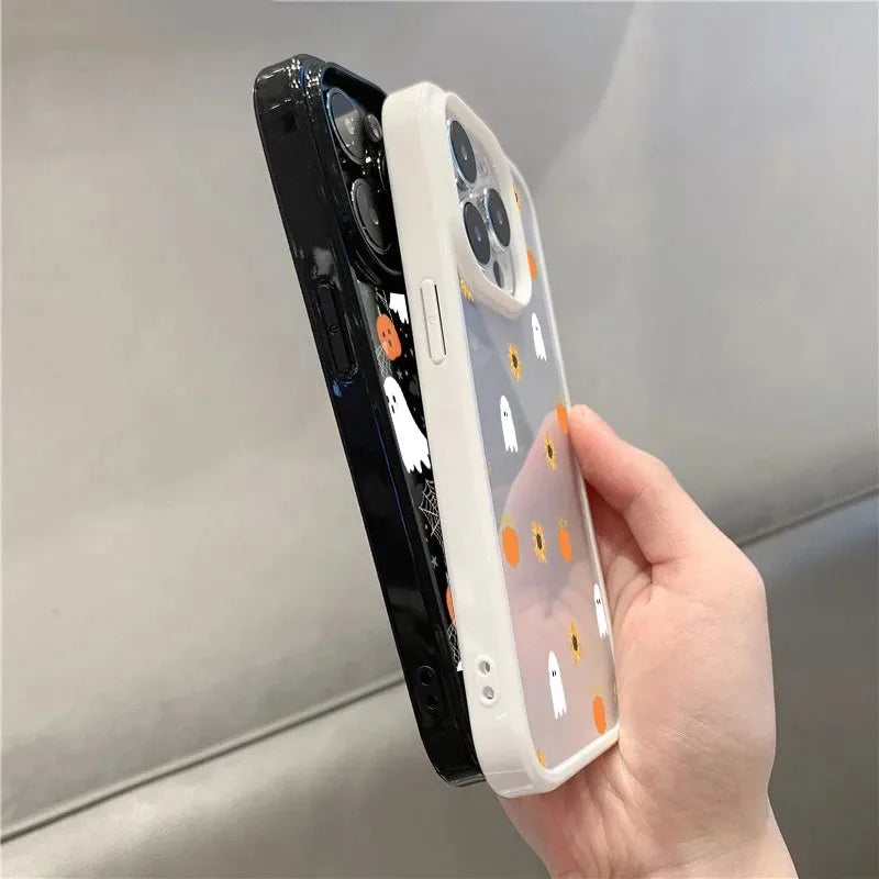 Halloween Pumpkin & Ghost Phone Case — Cute Protective Cover for iPhone 7–16