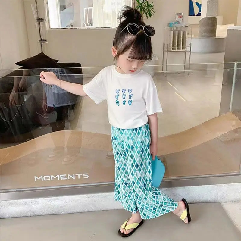 Girls' Summer 2-Piece Outfit Set – Cute Children's Clothing for Girls