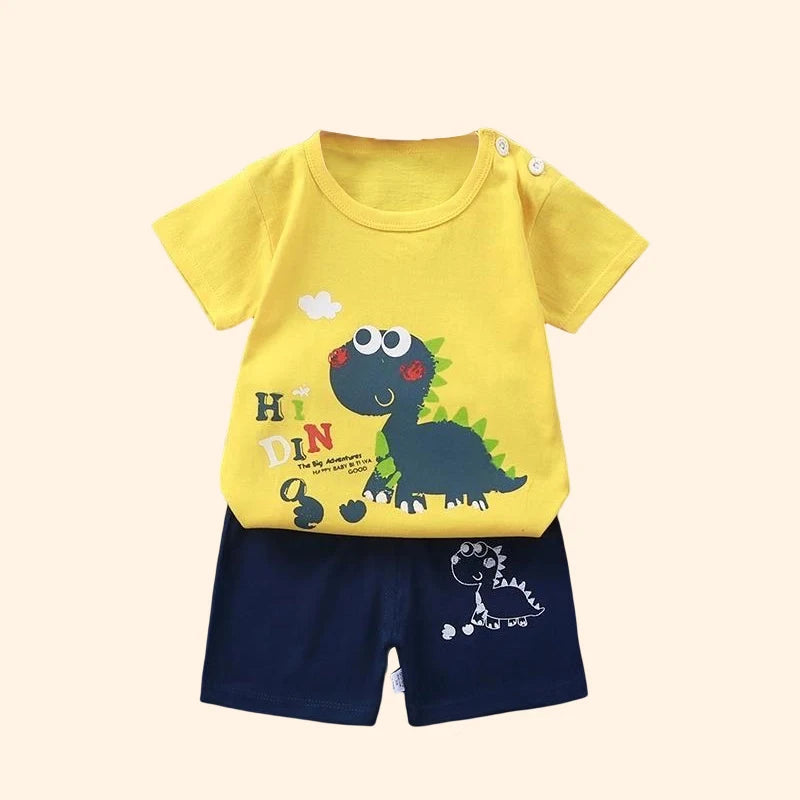 Kids 2-Piece Cotton Set – Soft T-Shirt & Shorts for Boys & Girls (Toddler)