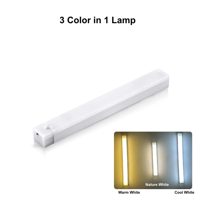 Wireless Motion Sensor LED Cabinet Light – USB Rechargeable, Magnetic Mount for Closet, Kitchen & Hallway