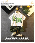 Boys' Korean-Style Polo Shirt & Shorts Set – Summer 2-Piece Outfit