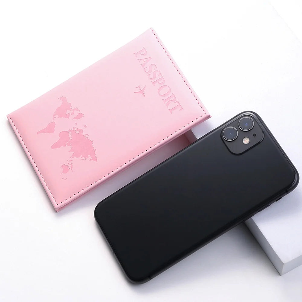 Initial Letter Passport Cover — Waterproof PU Leather Passport Wallet (A–Z)