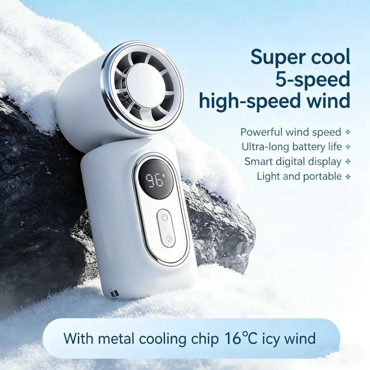 Portable Mini Clip Fan with Umbrella Holder – USB Rechargeable Personal Cooling Fan for Outdoor Use