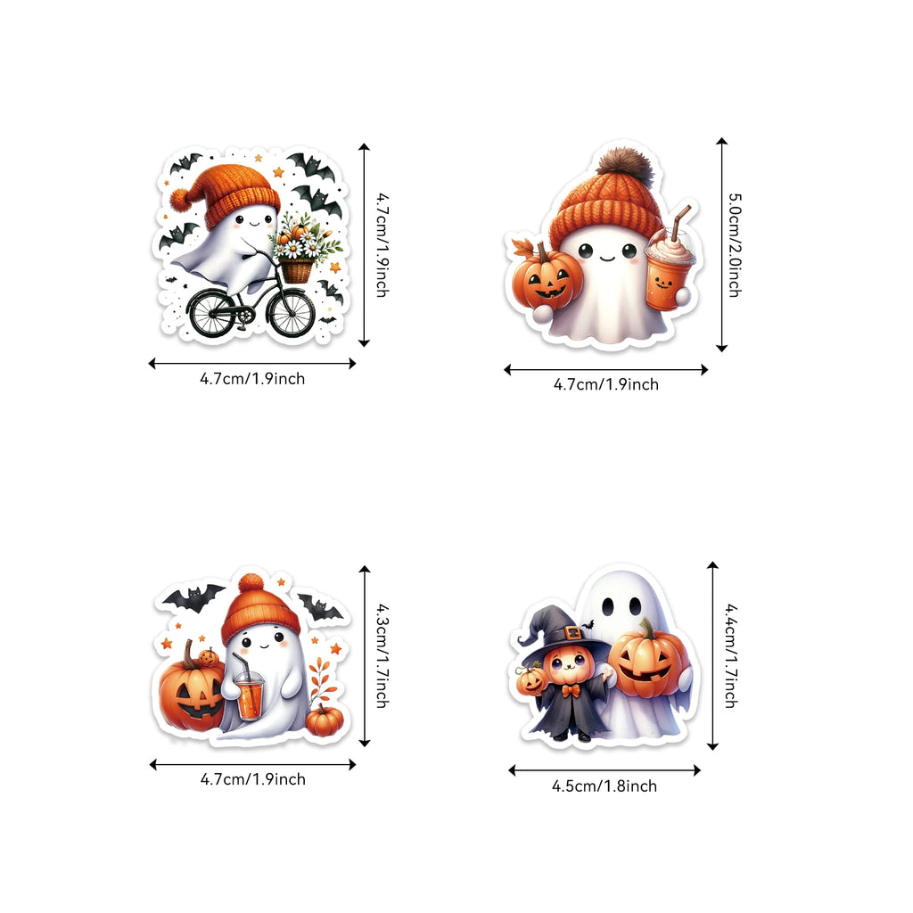 Halloween Pumpkin & Ghost Sticker Pack (50pcs) — Fun for Kids & Adults!