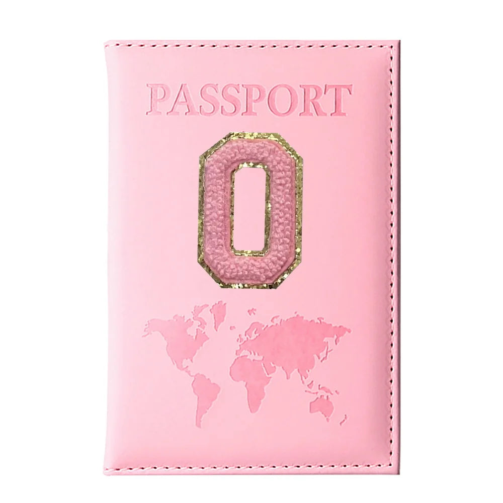 Initial Letter Passport Cover — Waterproof PU Leather Passport Wallet (A–Z)