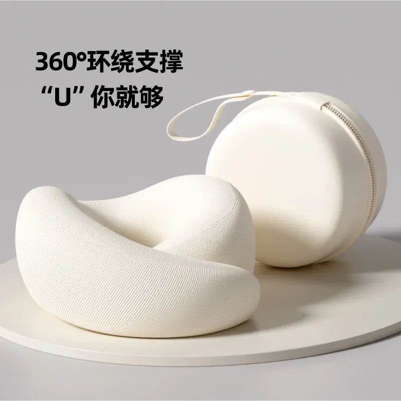 Memory Foam U-Shaped Travel Neck Pillow — Adjustable, Washable & Slow Rebound Support