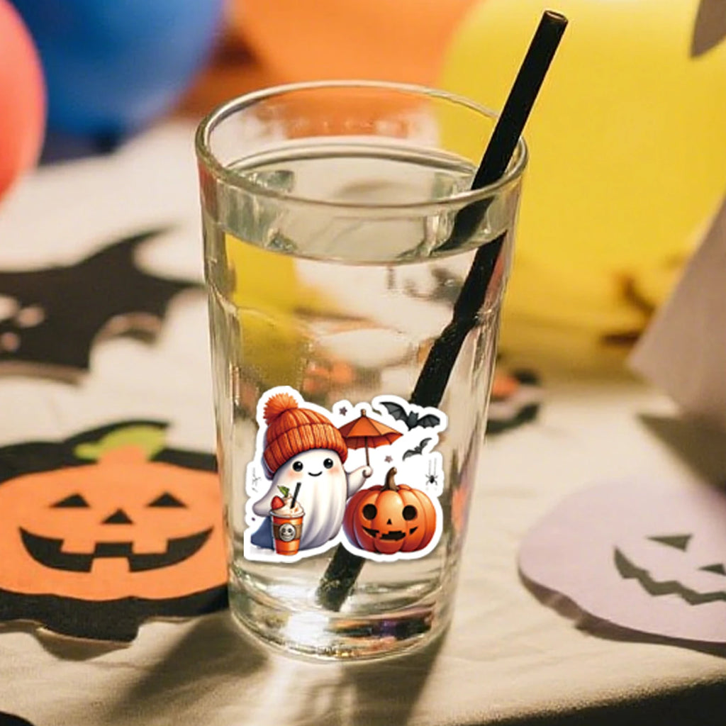Halloween Pumpkin & Ghost Sticker Pack (50pcs) — Fun for Kids & Adults!